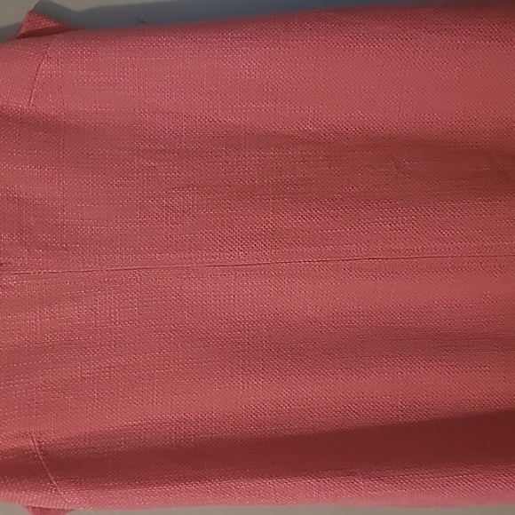 Talbots Pink V-neck Sleeveless Tweed Woven Texture Shift Dress Wmns 12 Career - Picture 5 of 15